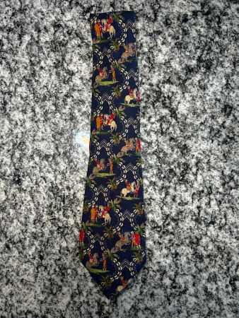 Salvatore Ferragamo Seidenkrawatte mit Dressurszenen