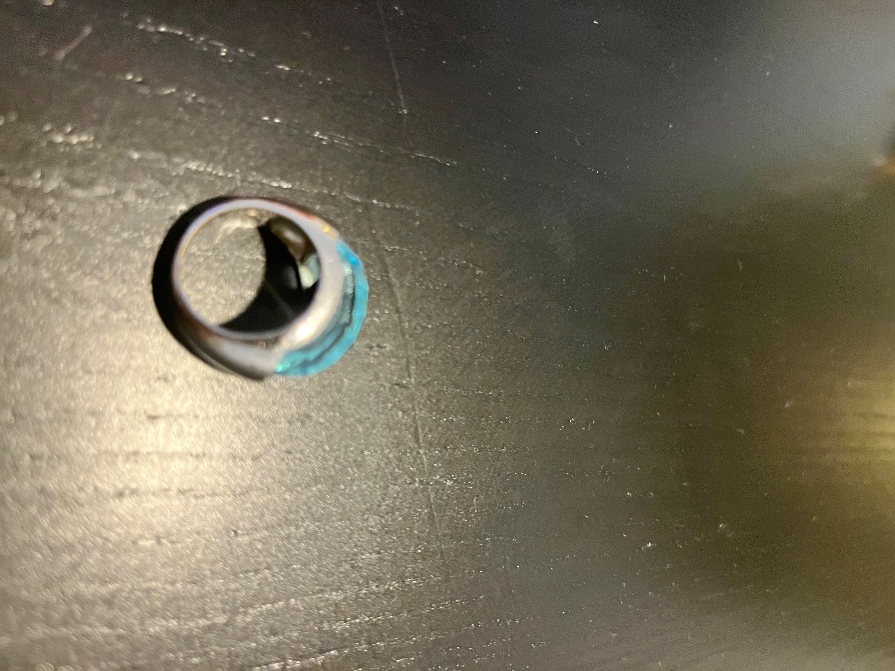 Swarovski Anelli: Swarovski Ring mit blauem Kristall – Usato da Diepoldsau venduto da Soleil0425 3