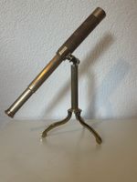 Antikes Eschenbach Nürnberg Messing-Fernrohr mit Stativ