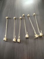6 x Antike Christbaumkerzenhalter, goldfarben