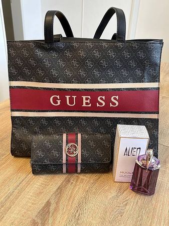 Guess Tasche + Guess Portemonnaie + neues Mugler Alien 60 ml