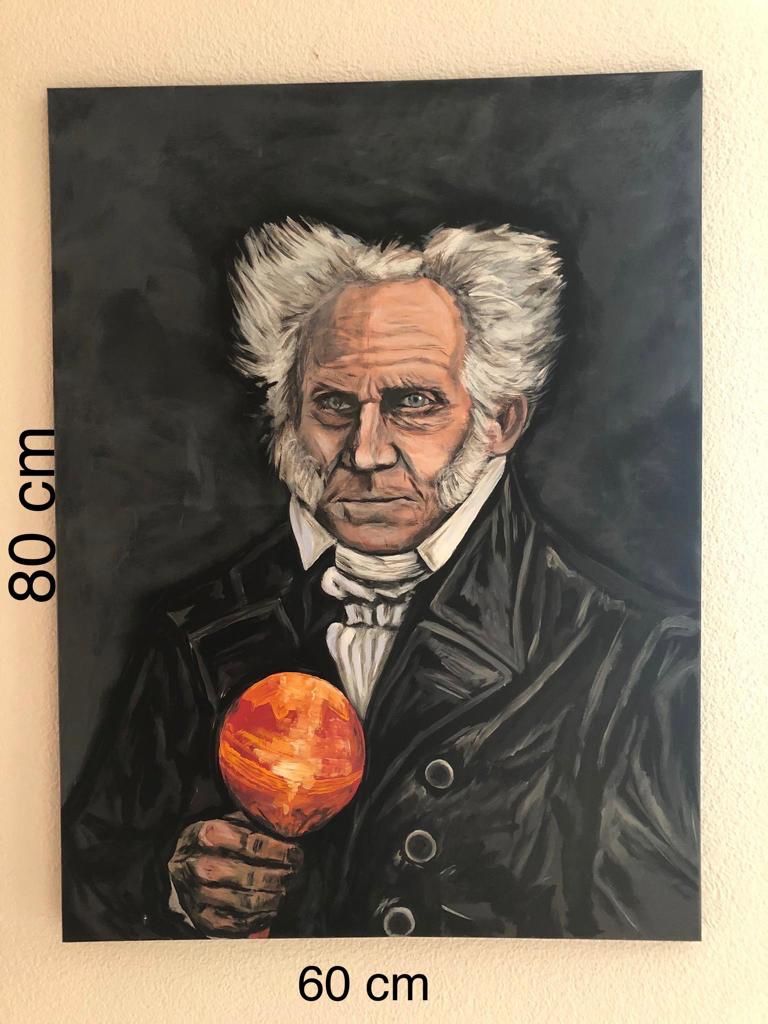 Foto & Immagini: Bild Arthur Schopenhauer, ca.60x80cm, Akryl + Leinwand – Nuovo (secondo la descrizione) da Oberwil BL venduto da AnnaFriedrich 2
