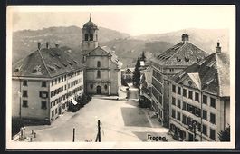 AK Trogen, Strassenpartie mit Kirche