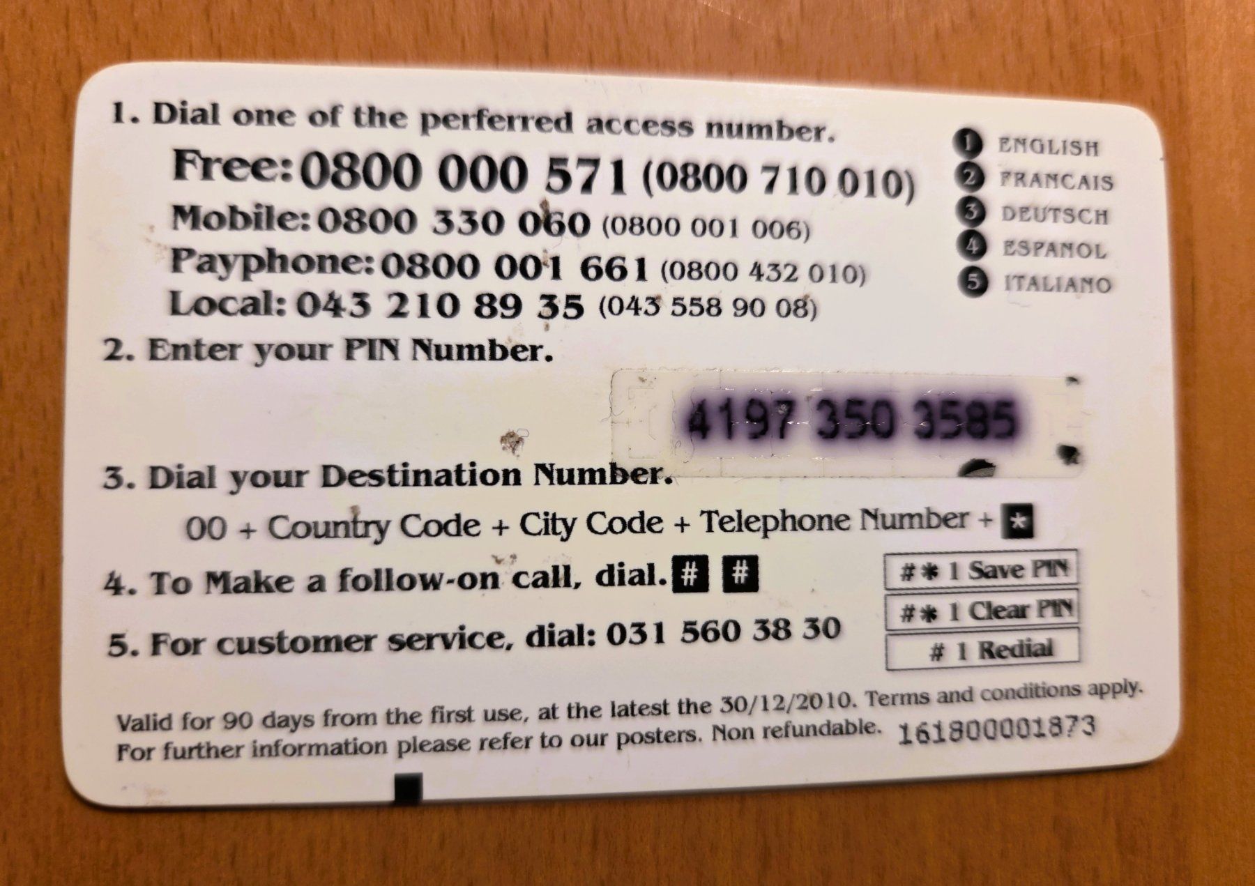 Schede telefoniche: PREPAID - SCHWEIZ – Usato da Brüttisellen venduto da Nighttrain 1