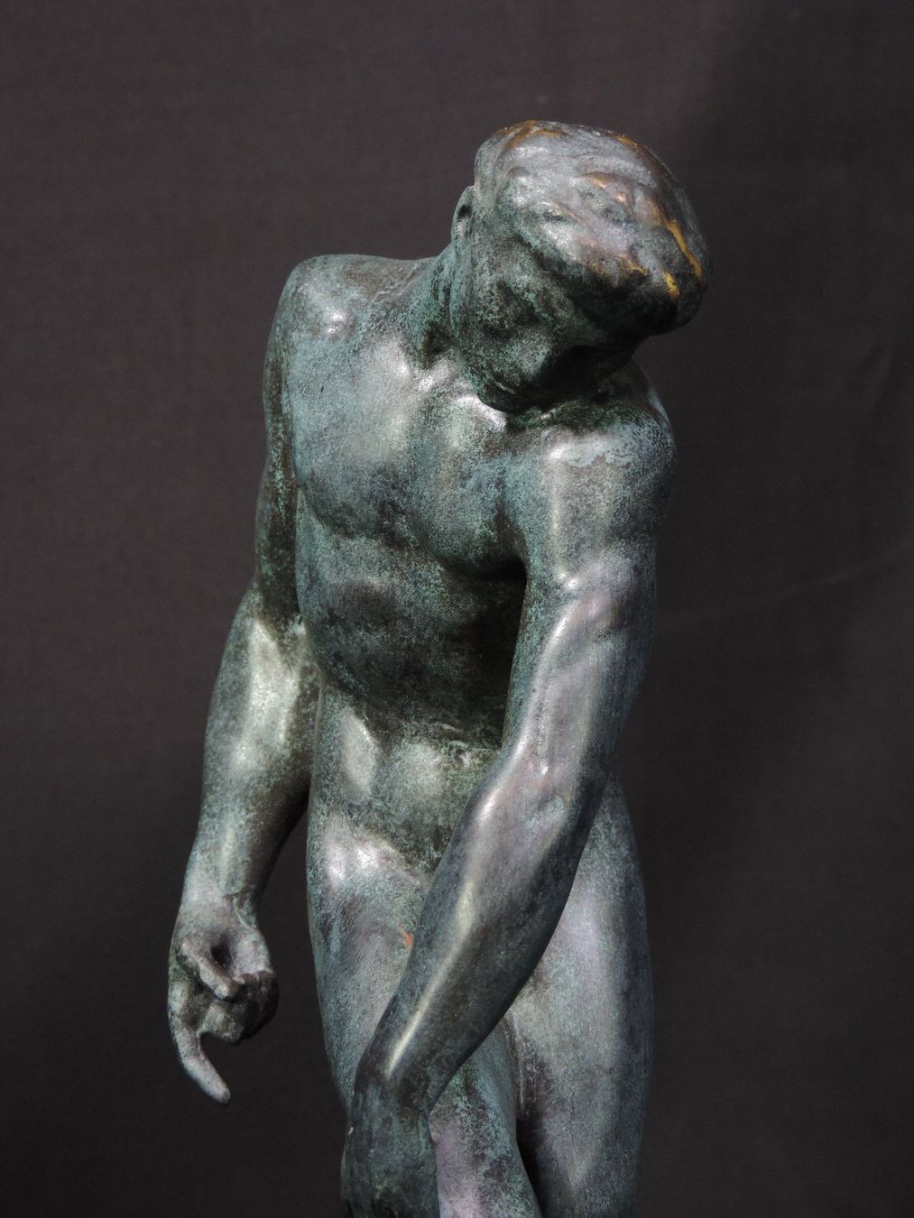 Sculture & Statue: Signierte, grosse Bronze Skulptur, Adam – Usato da Duggingen venduto da roterbambus 1
