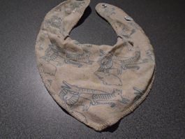 Kragen beige/Tiere, Druckknopf
