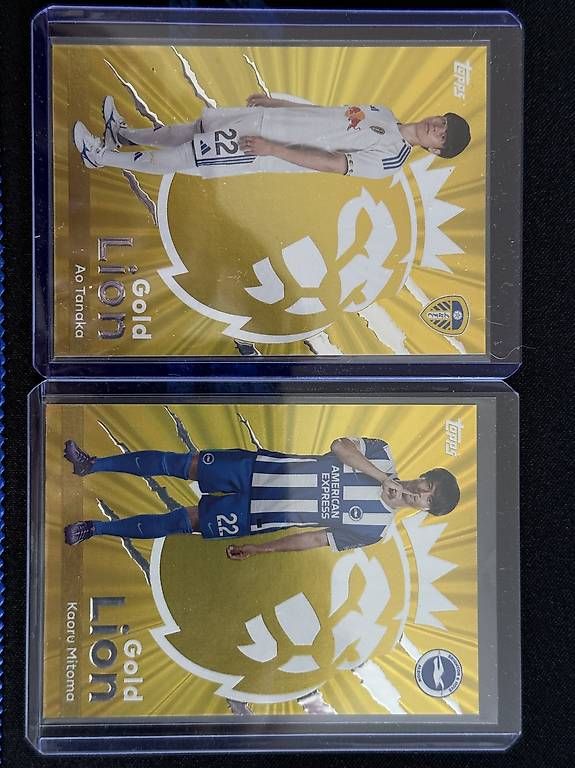Topps Carte collezionabili: Topps Gold Lion Kaoru Mitoma & Ao Tanaka Bundle – Usato da Flamatt venduto da Prostaff85