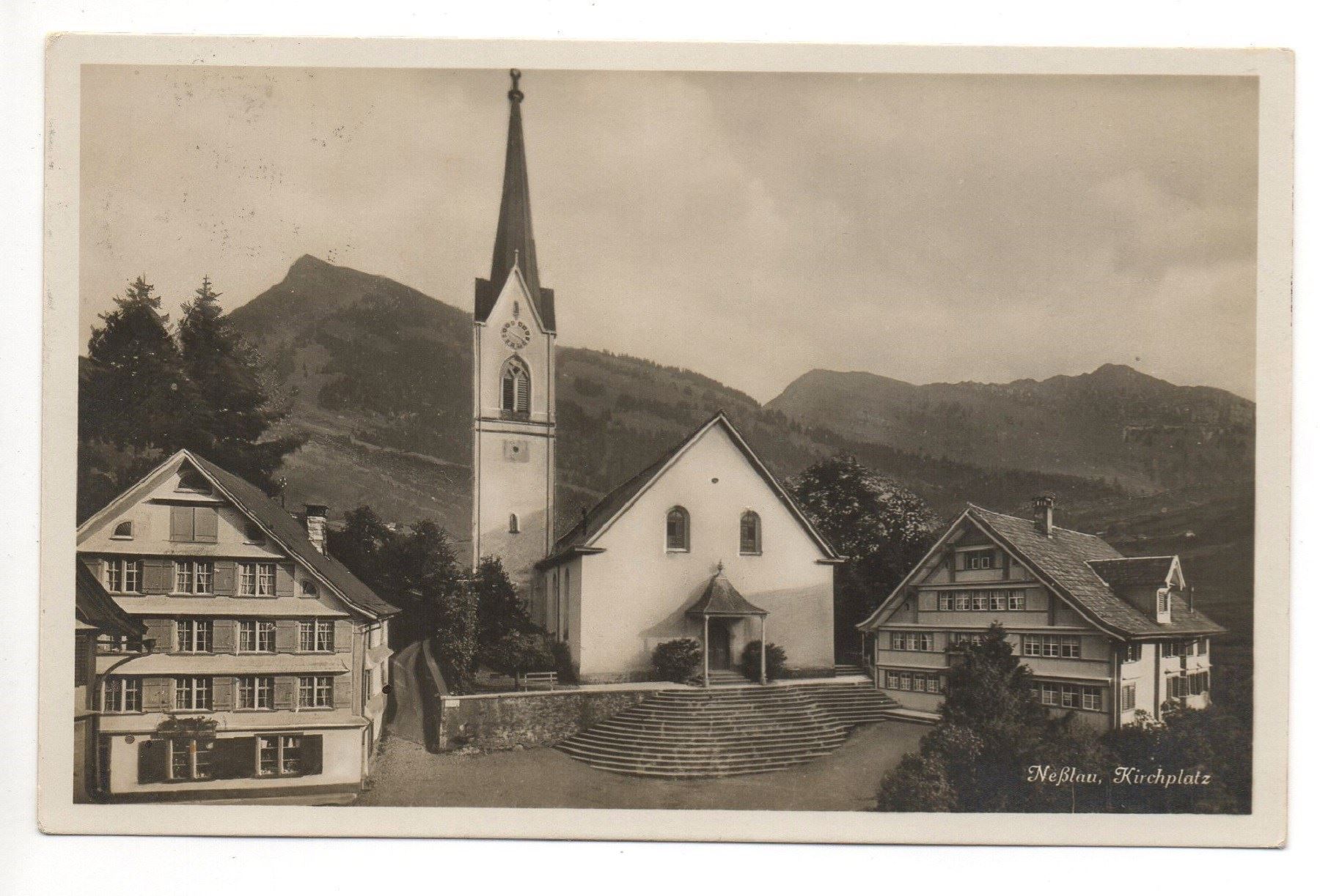 Ansichtskarten: NESSLAU Kirchplatz – Gebraucht aus Jona von philajona