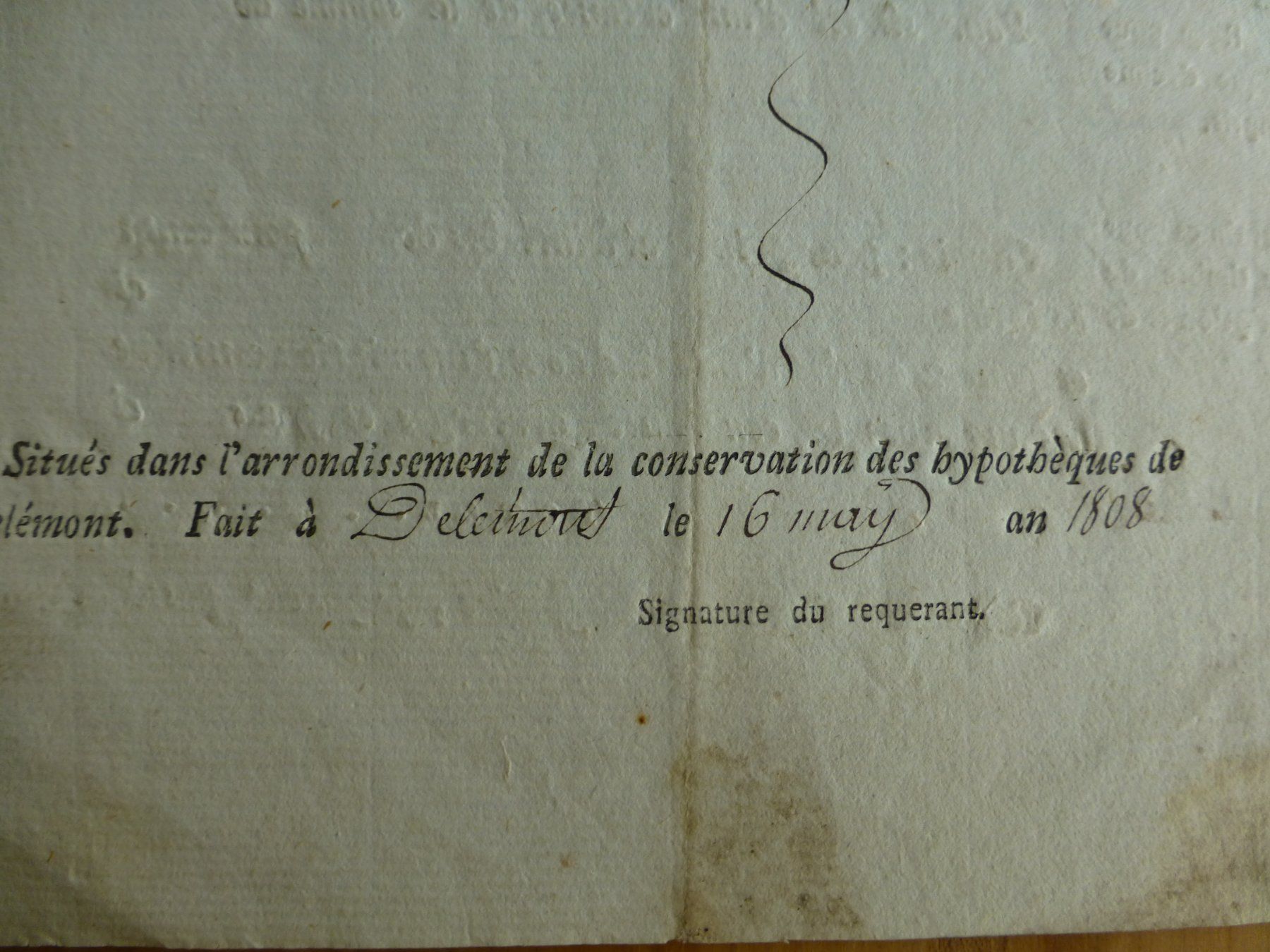 Documents: Delemont, Hypothek, 16.May 1808 – D'occasion à Bettlach par 1saurer 3