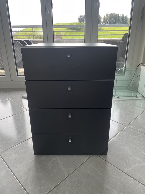 Kommode Mit 6 Schubladen - 5-stöckiger Rollenschrank In Pink/Weiß