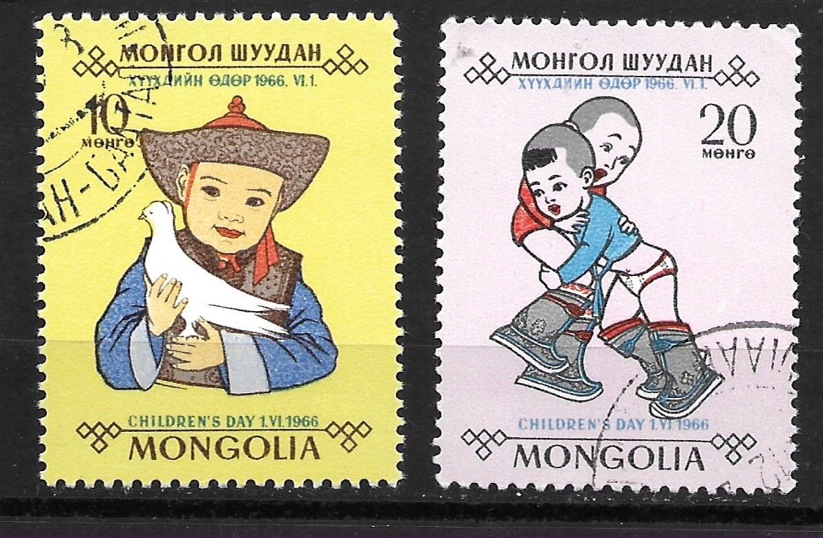 Tutti i francobolli: Mongolei 1966: Kindertag – Usato da Zürich venduto da Rainstamps