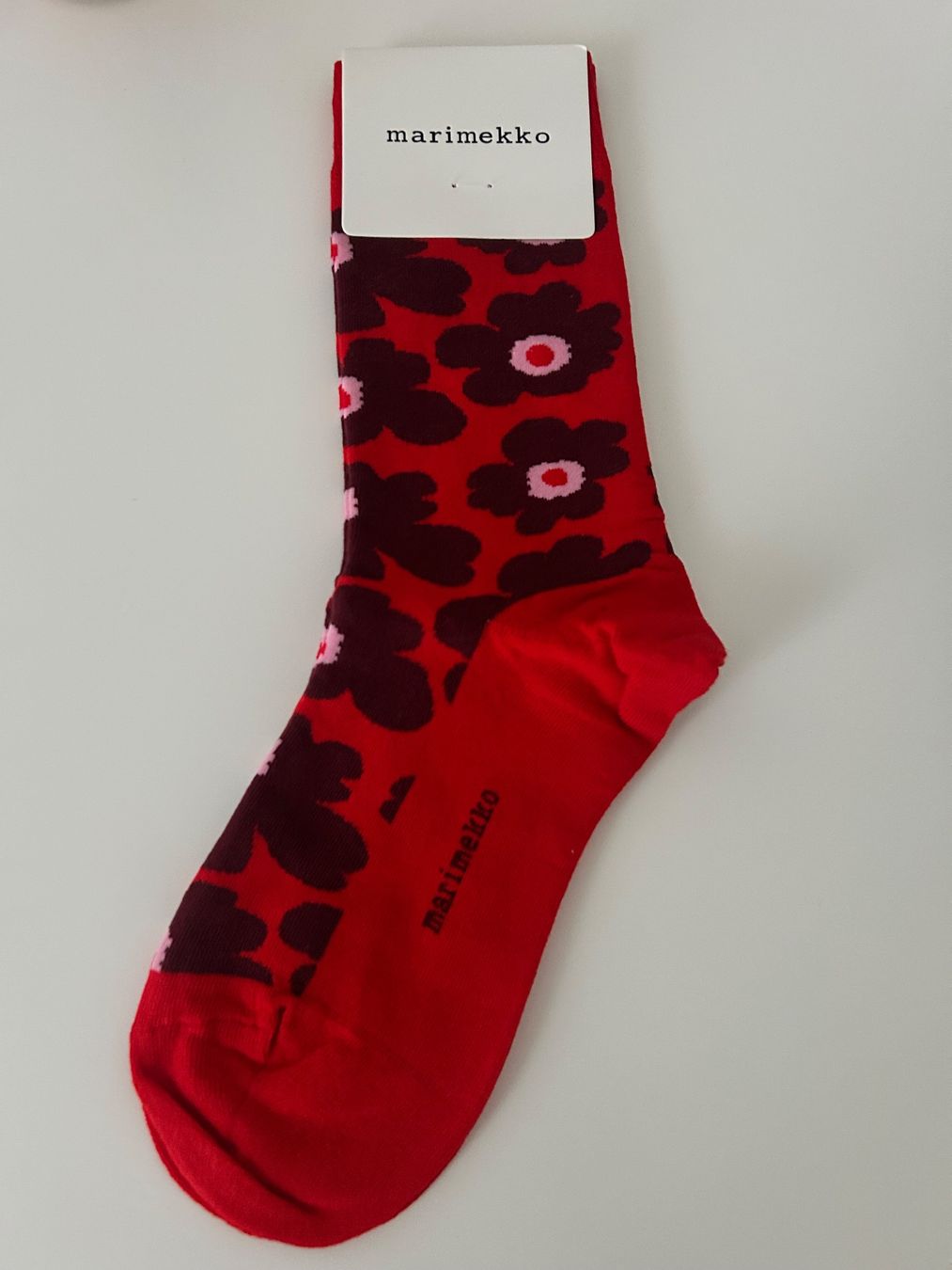 Calze: Marimekko socks pop-up flower print – Nuovo e nell'imballaggio originale da Zürich venduto da Ferienan 1