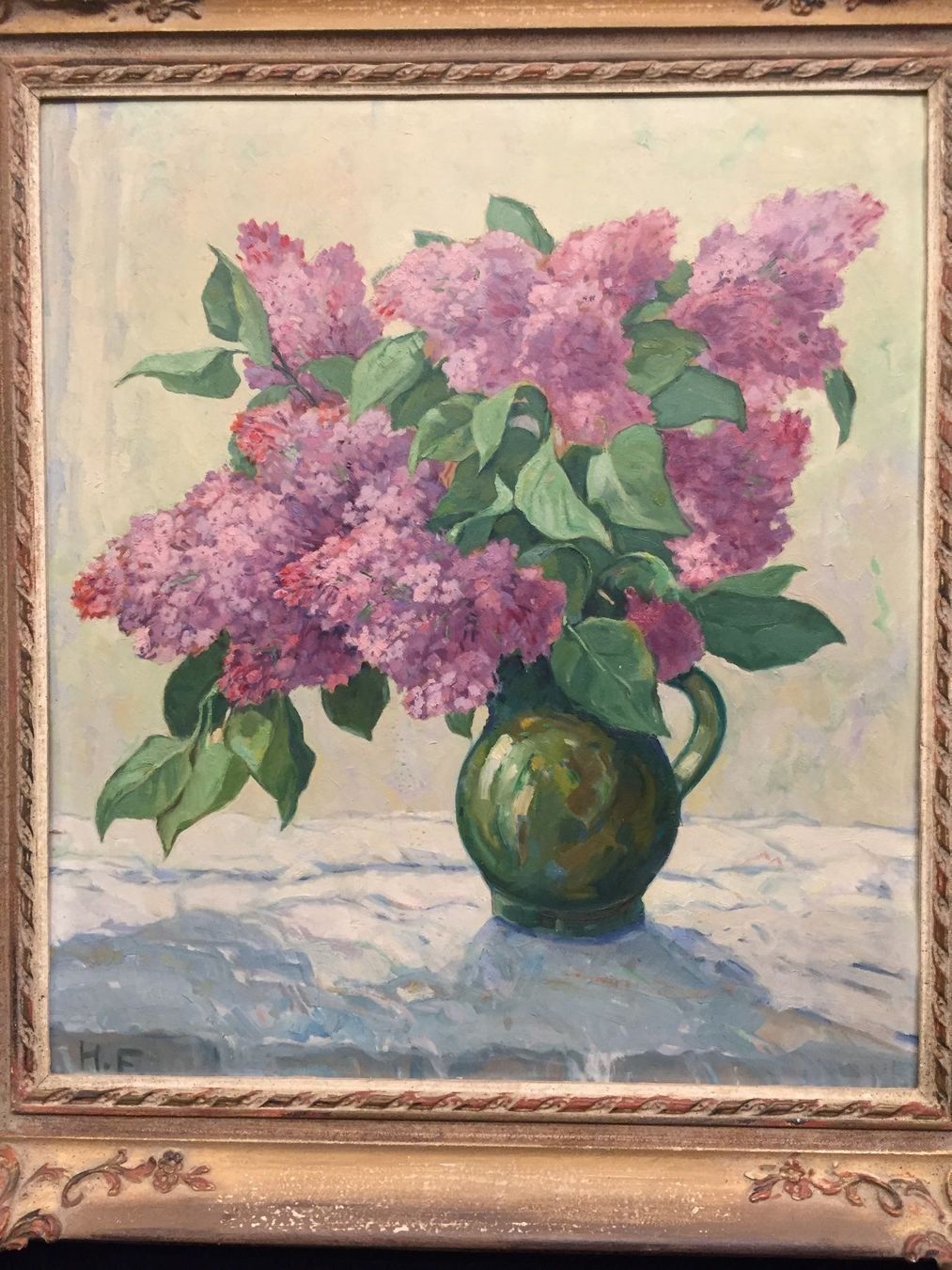 Dipinti: Gemälde Flieder   76x70cm – Usato da Zürich venduto da Artnuvo 4