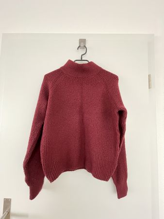 Burgunder Strickpullover für Damen