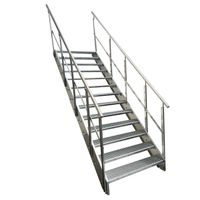 Stahltreppe 13 Stufen+Geländer 80x247cm