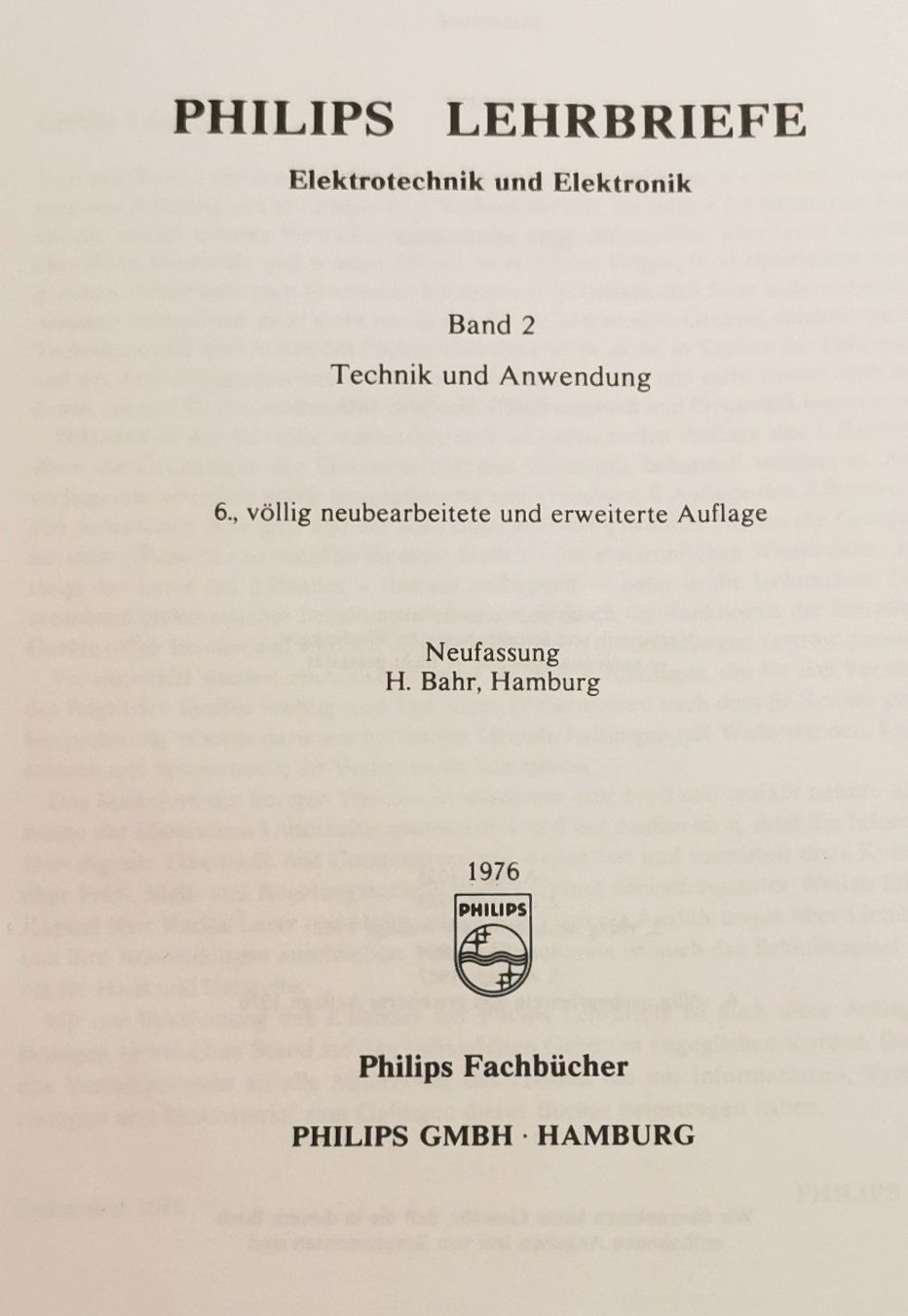 Libri: Philips Lehrbriefe Elektrotechnik Band 2 Technik 1976 – Usato da Bremgarten b. Bern venduto da Vittorio0 3
