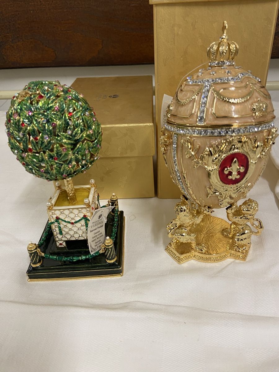 Tutte le decorazioni: Dekorative Fabergé-Eier mit Boxen 2 Stk. – Usato da Dietikon venduto da brocki-eyra 8