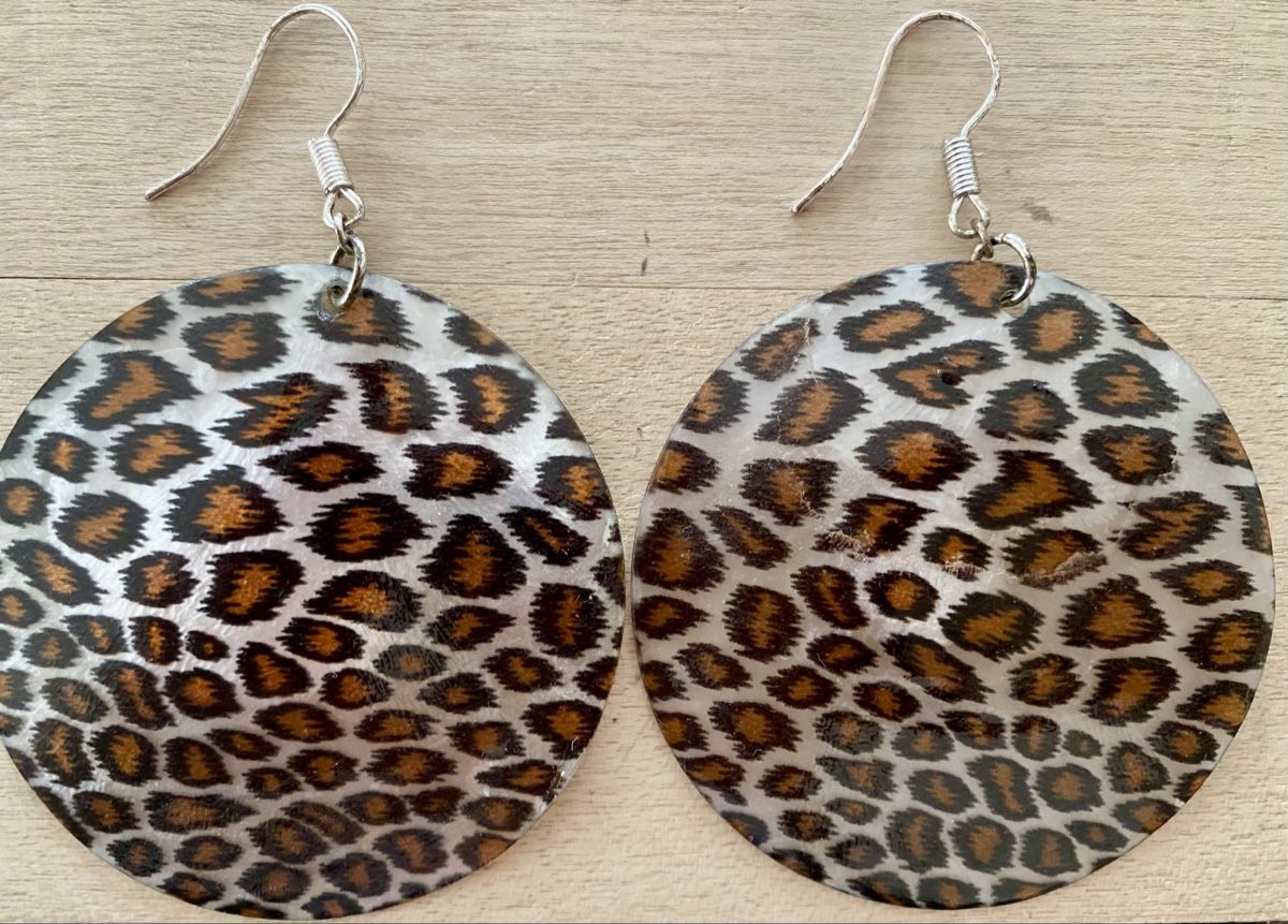 Orecchini pendenti & Orecchini a lobo: Ohrringe, Animalprint, rund 5 cm Durchmesser – Usato da Lyss venduto da Sibella56