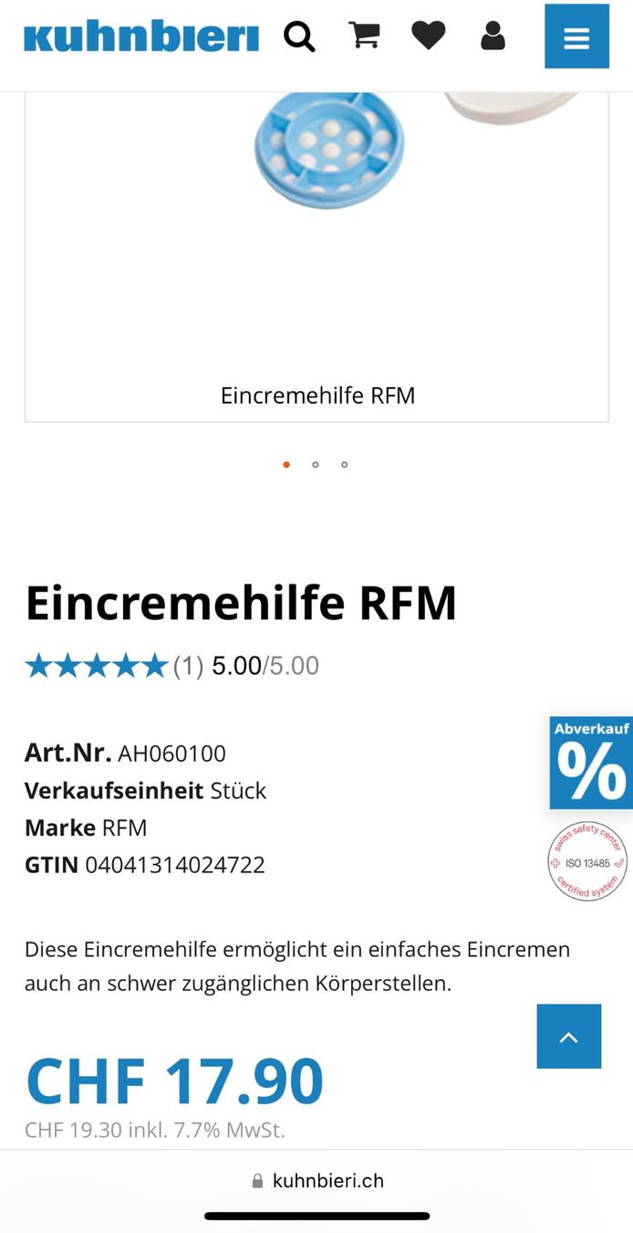 Altro per la cura del corpo: Eincremehilfe Rücken – Usato da Zollikon venduto da Krenapf 3