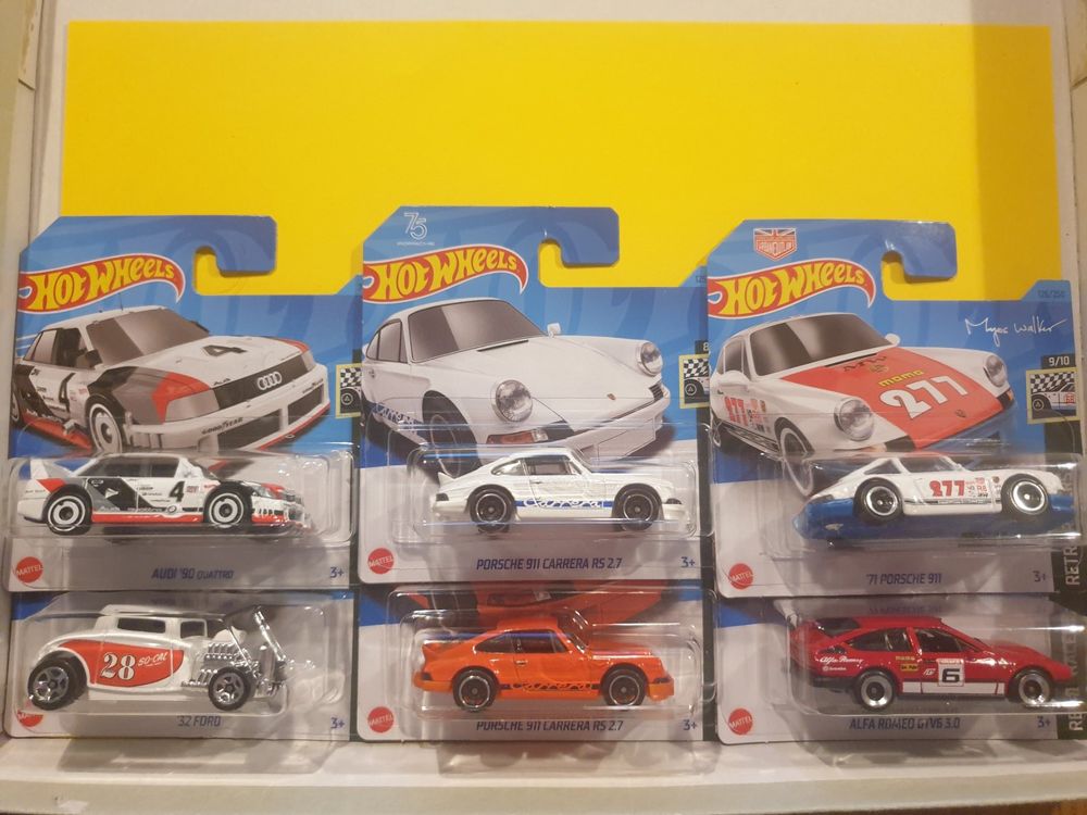 6 x Hot Wheels RETRO RACERS 2023 6-10 (Neu und originalverpackt) in ...