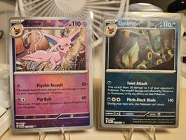 Pokemon Espeon (xPRE 033) & Umbreon (xPRE 059) Pokeball Holo