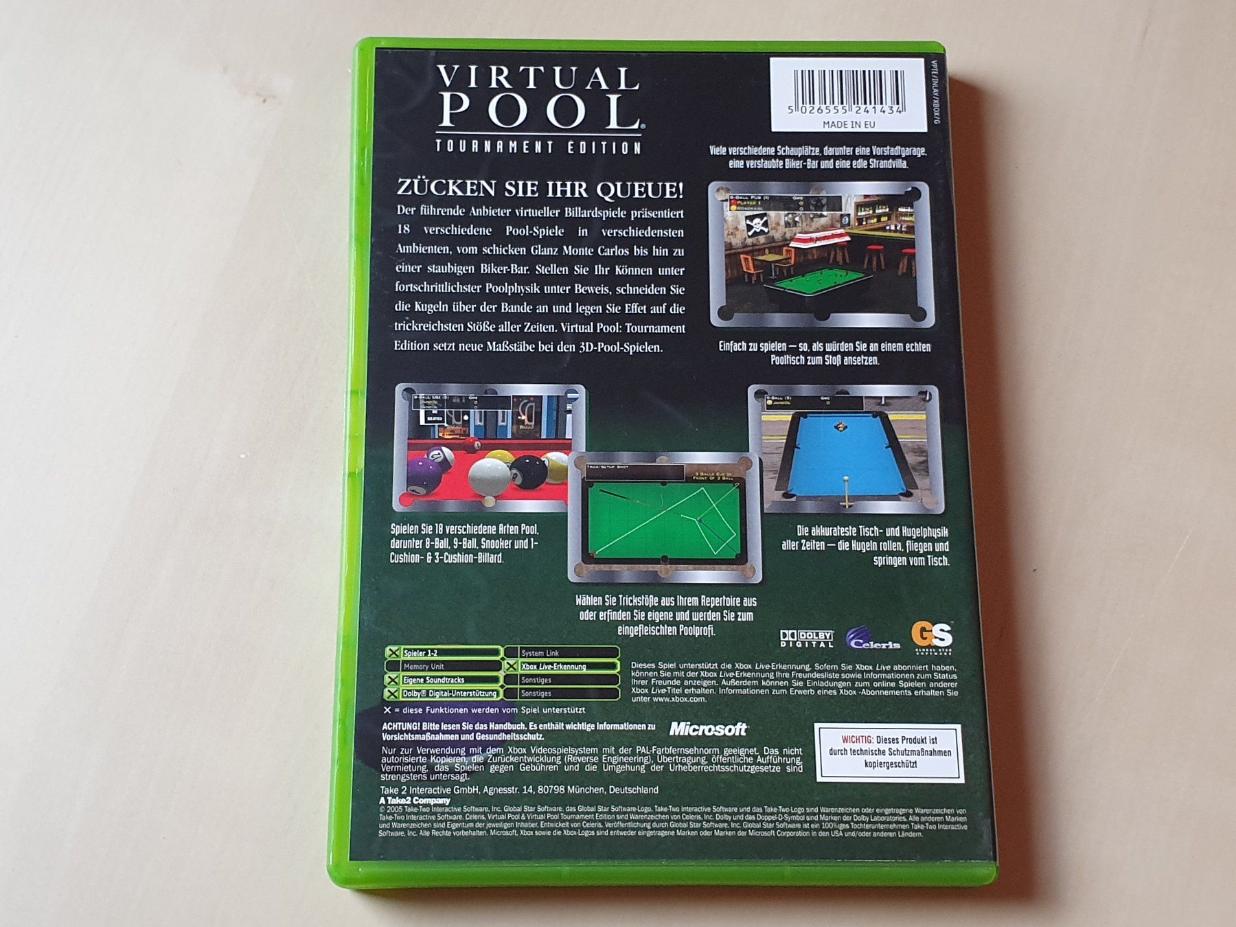Microsoft Giochi: Virtual Pool Tournament Edition – Usato da Stansstad venduto da collectorsshop 1