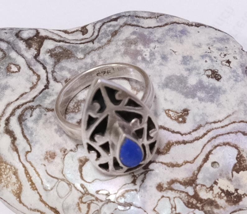 Anelli: Silberring Lapislazuli Vintage – Usato da Zürich venduto da Melody2000 4