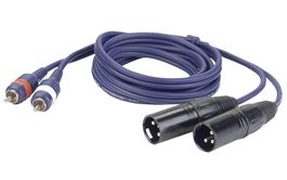 DAP FL26 - 2 RCA Male L/R to 2 XLR/M 3 p. 1,5 m