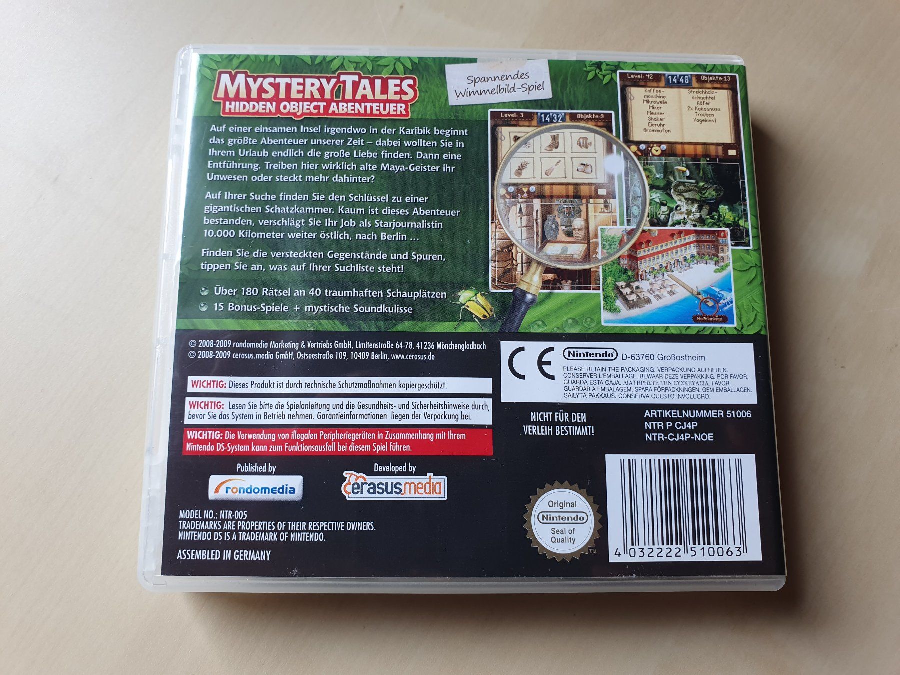 Nintendo Giochi: Mystery Tales Hidden Object Abenteuer – Usato da Stansstad venduto da collectorsshop 1