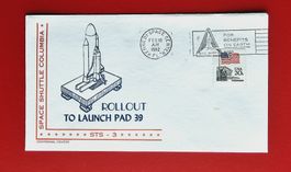 USA SPACE SHUTTLE COLUMBIA ROLLOUT KENNEDY SPACE CENTRE 1982