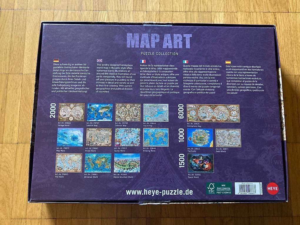 Heye Puzzle: HEYE Puzzle Vitage World 2000 Teile – Usato da Winterthur venduto da Quilterin 2