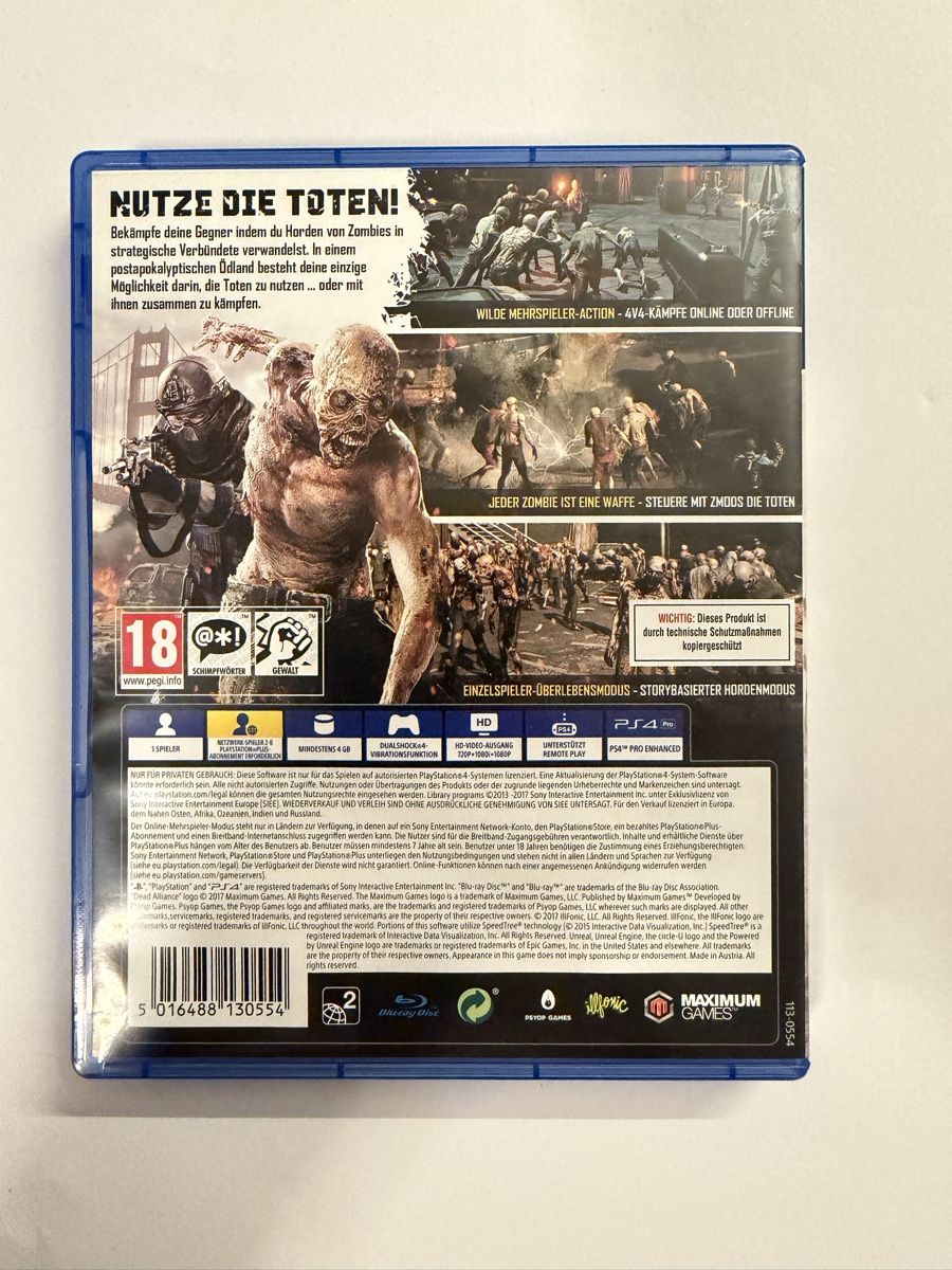 Sony Spiele: Dead Alliance Ps4 Game – Gebraucht aus Hendschiken von Jamie2006 1