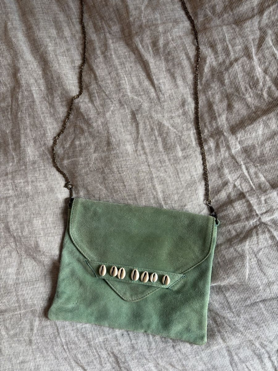 Taschen für Damen: Sac vert daim Nice things – Gebraucht aus Genève von Bouux