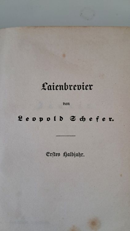 Livres: Antikes Buch: Laienbrevier von L. Schefer, 1846. – D'occasion à Uster par Paeti7 2