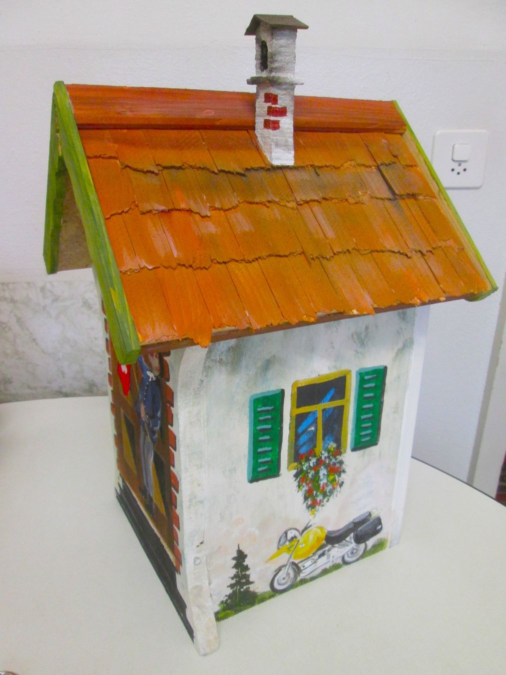 Tutte le decorazioni: Handgefertigtes Holzhaus, Flaschenhalter – Usato da Sementina venduto da babucia 2