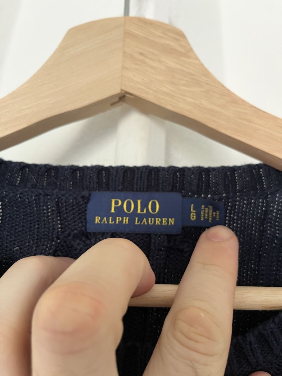 Ralph Lauren Maglioni & Felpe: Polo Ralph Lauren Pullover Cable Knit Navy Size L – Usato da Lausanne venduto da Danash 1
