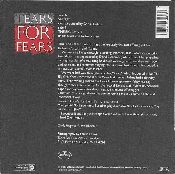 Vinyles: Tears For Fears: Shout 7" – D'occasion à Steinhausen par Vilivinili 1