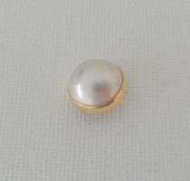 Perlenkette Verschluss, Mabeperle, 18 kt Gelbgold