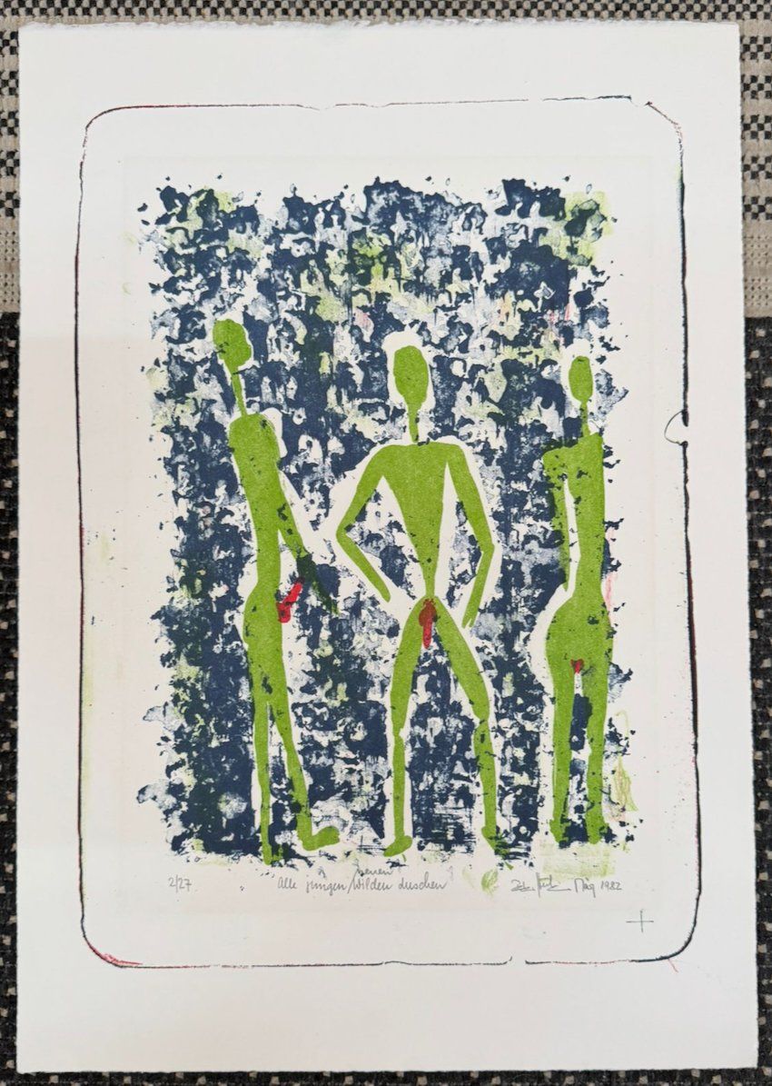 Grafica & Litografie: Mit oder ohne? von Peter Huber 1982     (ID b5009) – Usato da Gelterfingen venduto da art-and-more 1