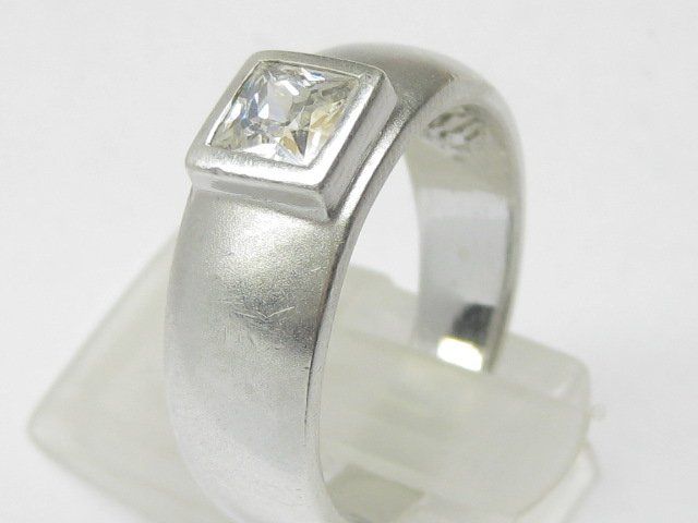 Anelli: Ring Silber 925 + MP quadratischer Schmuckstein – Usato da Ermatingen venduto da Decovin 1