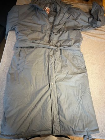 Reitmantel, Daunen, Gr. M, Grau, warm für kalte Tage!