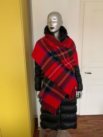 MACKINTOSH: Neuer, grosser, super warmer, rotkarierter Schal