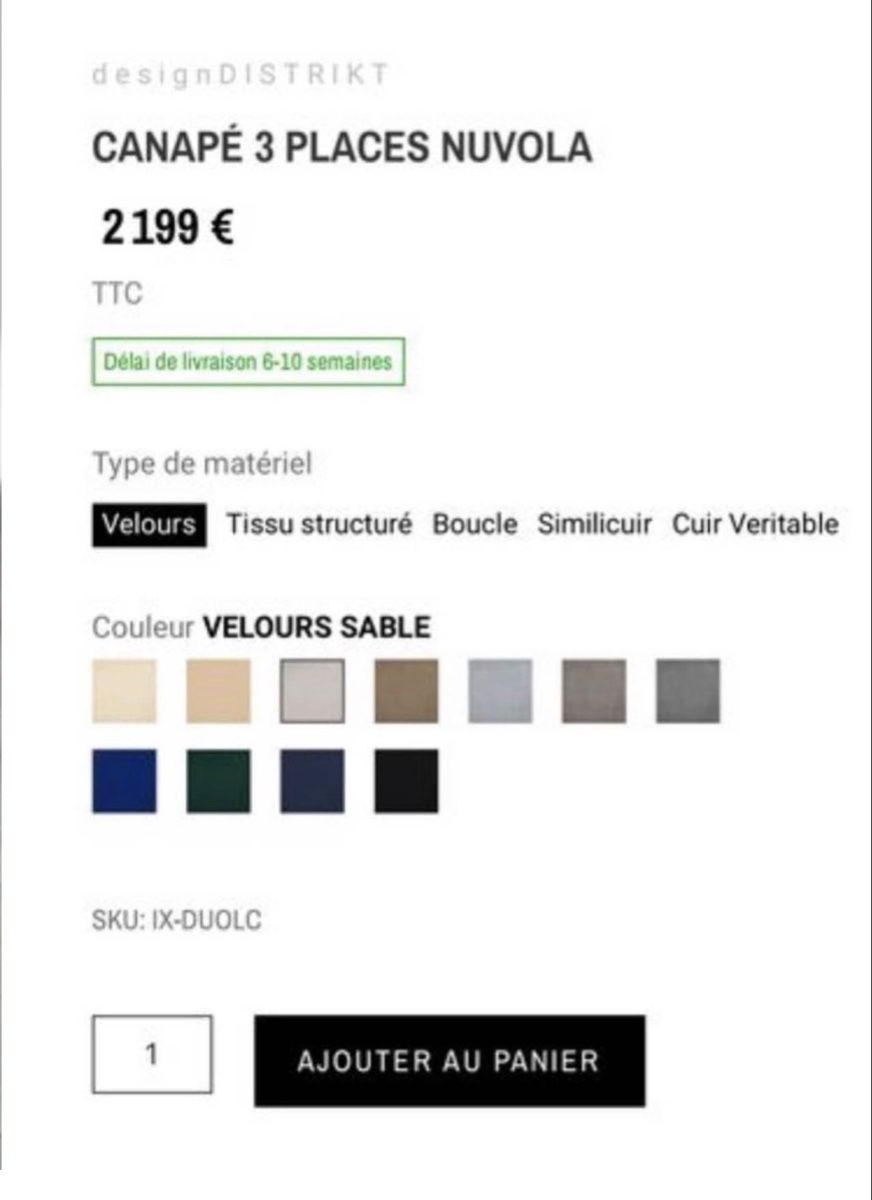 Sofas: Canapé  – Neu (gemäss Beschreibung) aus Genève von tch_dw9w 2