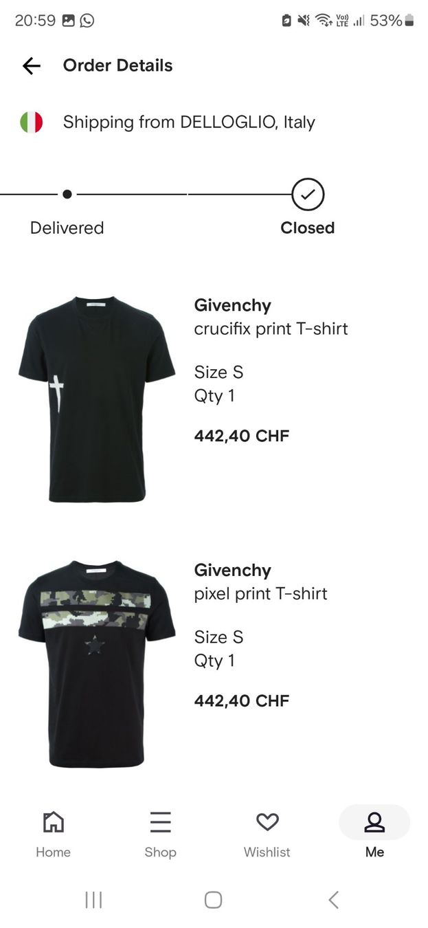 Givenchy T-shirt: Givenchy T-shirt – Nuovo (secondo la descrizione) da Grenchen venduto da Lucifero17 1