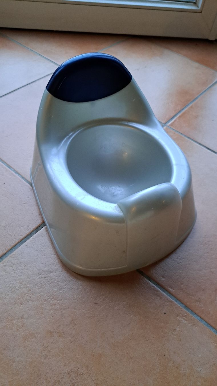 WC: Baby Töpfchen Silber/Blau – Gebraucht aus Riehen von Chimpara