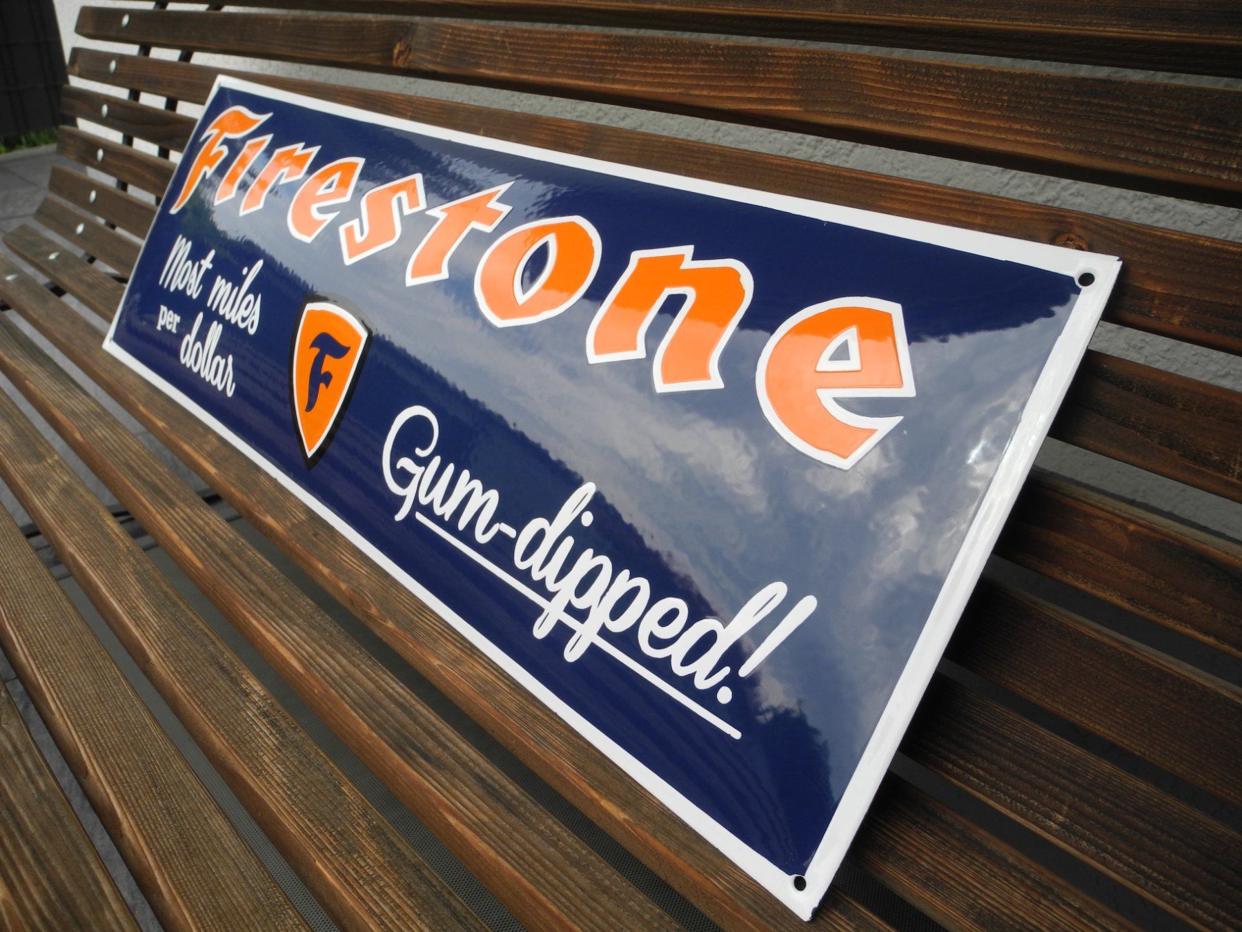 Firestone Insegne: TOP FIRESTONE EMAILSCHILD – Nuovo (secondo la descrizione) da Reinach AG venduto da Huckleberrysix 4