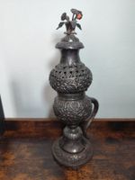Antiker Orient-Räucherbrenner 29cm | Versilbert mit Koralle