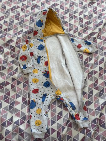 Baumwolle Overall mit Kapuze 92