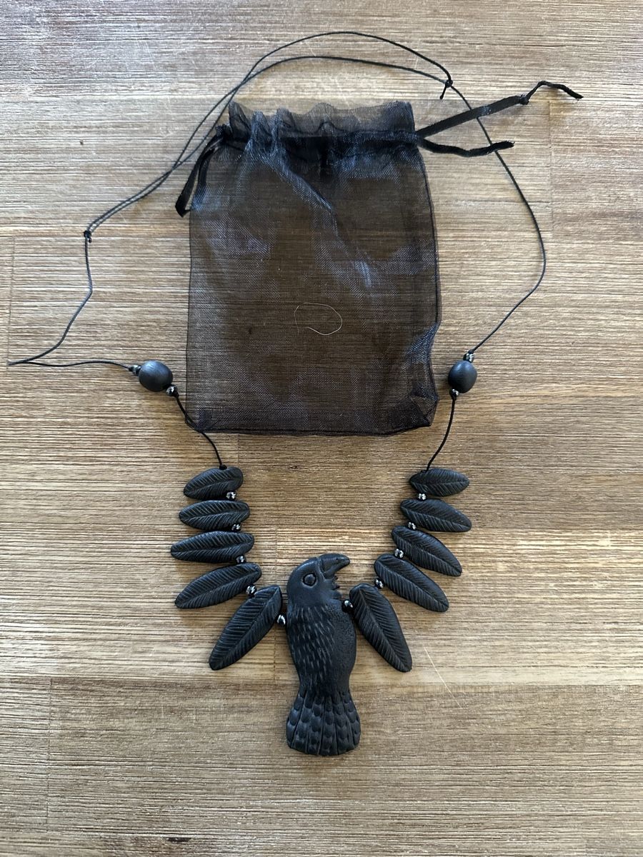 Colliers: Vogel - RabenKette / Modeschmuck aus Kunststoff  – Neuf (Voir description) à Gysenstein par HerZliCHer501 1