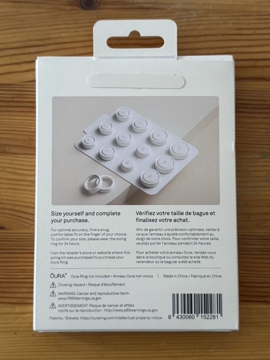 Smartwatch: Oura Ring 4 Sizing Kit – Gebraucht aus Minusio von DeFringues 1